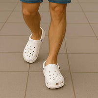 Samoan DNA Art Tattoo Clogs Shoes Polynesian Pattern All White