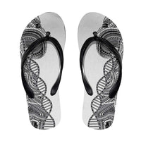 Samoan DNA Art Tattoo Flip Flops Polynesian Pattern White Color LT03 White - Polynesian Pride