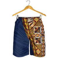Samoan Siapo Shorts for Men Tatau Pattern Half Style LT03 - Polynesian Pride