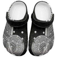 Samoan Tatau Clogs Shoes Art Tribal Traditional Tattoos LT03 Black - Polynesian Pride