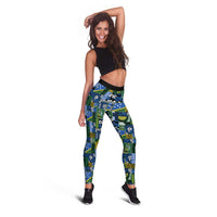 Solomon Islands Meri Kirihimete Leggings Pacific Patchwork Xmas Vibes LT9 - Polynesian Pride