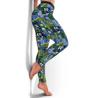 Solomon Islands Meri Kirihimete Leggings Pacific Patchwork Xmas Vibes LT9 - Polynesian Pride