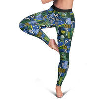 Solomon Islands Meri Kirihimete Leggings Pacific Patchwork Xmas Vibes LT9 - Polynesian Pride