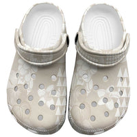 Suede Beige Hawaii Anthurium Plumeria Lei Clogs Shoes LT9 Beige - Polynesian Pride