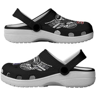 Super Samoa-Six Eight Five to The World Clogs Shoes Traditional Samoan Tattoo Black Color