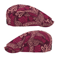 Sweet Pink Monstera Jeff Hat Polynesian Tribal Pattern - Polynesian Pride
