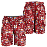 Tahiti Oaoa I Teie Noera Shorts for Men Pacific Patchwork Xmas Vibes LT9 - Polynesian Pride