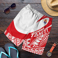 Tahiti Va'a Race Shorts for Men Polynesian Tattoos Sporty Style LT03 Red - Polynesian Pride
