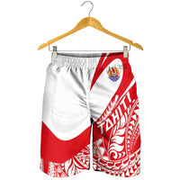 Tahiti Va'a Race Shorts for Men Polynesian Tattoos Sporty Style LT03 - Polynesian Pride