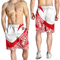 Tahiti Va'a Race Shorts for Men Polynesian Tattoos Sporty Style LT03 - Polynesian Pride