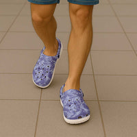 Tahiti Vareau Tiare Floral Clogs Shoes Monstera Palm Tropical Leaves - Polynesian Pride