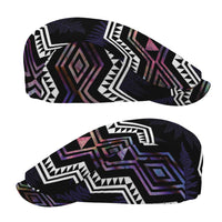 Taniko Aotearoa Mix Paua Shell Jeff Hat Niho Taniwha Lilac Glitter LT01 - Polynesian Pride