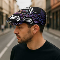 Taniko Aotearoa Mix Paua Shell Jeff Hat Niho Taniwha Lilac Glitter LT01 - Polynesian Pride