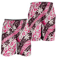 Tarona Tahiti Tiare Monstera Shorts for Men Polynesian Pattern Curve Style LT01 - Polynesian Pride