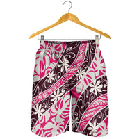 Tarona Tahiti Tiare Monstera Shorts for Men Polynesian Pattern Curve Style LT01 - Polynesian Pride
