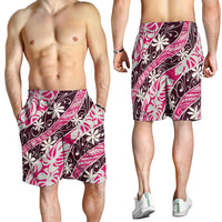 Tarona Tahiti Tiare Monstera Shorts for Men Polynesian Pattern Curve Style LT01 - Polynesian Pride
