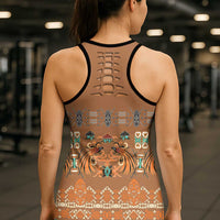 Terracotta Batik Papua-inspired Pattern Hollow Tank Top LT9 - Polynesian Pride