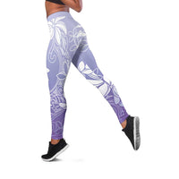 Tiare Tahiti Leggings Purple Polynesia Motifs - Polynesian Pride