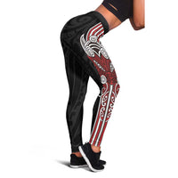 Toitu Te Reo Maori Toitu Te Whenua Toitu Te Tiriti Leggings Maori Warrior New Zealand - Polynesian Pride