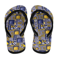 Tokelau Manuia te Kilihimahi Flip Flops Pacific Patchwork Xmas Vibes LT9 - Polynesian Pride
