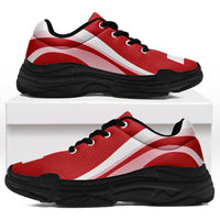 Tonga Chunky Sneakers Flag-Inspired Curve Style LT05 Red - Polynesian Pride