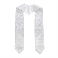 Tonga Faka Sepitema Graduation Stole Ngatu Pattern with Plumeria and Hibiscus LT03 - Polynesian Pride