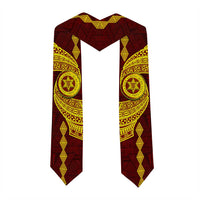 Tonga High School Graduation Stole Traditional Ngatu and Polynesian Pattern LT03 - Polynesian Pride