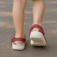 Tonga Kupesi Ngatu Clogs Shoes Vintage Red Plumeria - Polynesian Pride