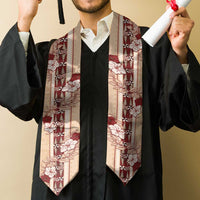 Tonga Language Week Graduation Stole Hibiscus Tongan Ngatu Pattern LT05 - Polynesian Pride