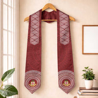 Tonga Liahona High School Graduation Stole Simple Ngatu LT7 One Size Green - Polynesian Pride