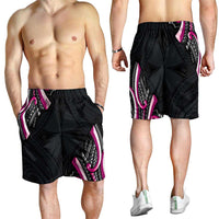Traditional Art Hawaiian Kakau Tattoos Shorts for Men Pink Color LT03 - Polynesian Pride