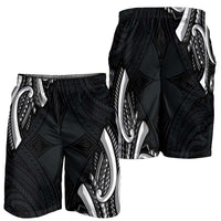 Traditional Art Hawaiian Kakau Tattoos Shorts for Men White LT03 - Polynesian Pride