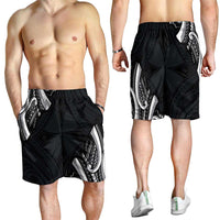 Traditional Art Hawaiian Kakau Tattoos Shorts for Men White LT03 - Polynesian Pride