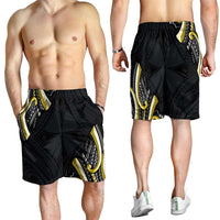 Traditional Art Hawaiian Kakau Tattoos Shorts for Men Yellow Color LT03 - Polynesian Pride
