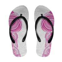Traditional Polynesian Art Tattoos Flip Flops Pink Color - Polynesian Pride