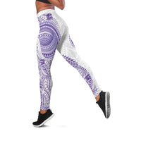 Traditional Polynesian Art Tattoos Leggings Purple Color - Polynesian Pride