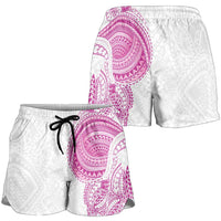 Traditional Polynesian Art Tattoos Shorts for Women Pink Color LT03 - Polynesian Pride