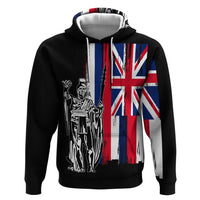 Polynesian Pride Hoodie Custom Hawaiian Hawaii King Flag Hoodie Hoodie - Polynesian Pride