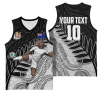 Personalized New Zealand Football Basketball Jersey Kiwi Mascot with Silver Fern - Maori Tribal Tattoo Art