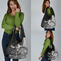 Personalized New Zealand Football Grocery Bag Kiwi Mascot with Silver Fern - Maori Tribal Tattoo Art