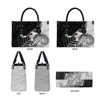 Personalized New Zealand Football Leather Bag Kiwi Mascot with Silver Fern - Maori Tribal Tattoo Art