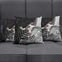 Personalized New Zealand Football Pillow Cover Kiwi Mascot with Silver Fern - Maori Tribal Tattoo Art