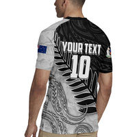 Personalized New Zealand Football Rugby Jersey Kiwi Mascot with Silver Fern - Maori Tribal Tattoo Art