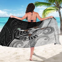 Personalized New Zealand Football Sarong Kiwi Mascot with Silver Fern - Maori Tribal Tattoo Art