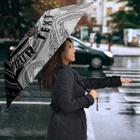 Personalized New Zealand Football Umbrella Kiwi Mascot with Silver Fern - Maori Tribal Tattoo Art
