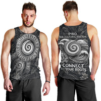 Hawaiian Piko Men Tank Top Cultural Anchor Connect Your Roots Ocean Waves TS04 - Polynesian Pride