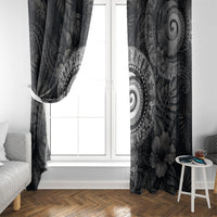 Hawaiian Piko Window Curtain Cultural Anchor Connect Your Roots Ocean Waves TS04 - Polynesian Pride