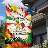 Support Your Fruity Friends Love Wins Gay Pride Garden Flag LGBTQ Retro 30s Cartoon Checkered