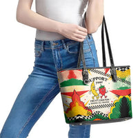 Support Your Fruity Friends Love Wins Gay Pride Leather Tote Bag LGBTQ Retro 30s Cartoon Checkered