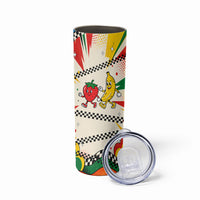 Support Your Fruity Friends Love Wins Gay Pride Skinny Tumbler LGBTQ Retro 30s Cartoon Checkered